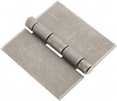 Made in USA - 3" Wide x 0.09" Thick, Blank Butt Hinge - Steel, Plain Finish - Benchmark Tooling