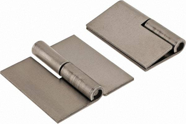 Made in USA - 2" Wide x 0.075" Thick, Slip Joint Hinge - Steel, Plain Finish - Benchmark Tooling