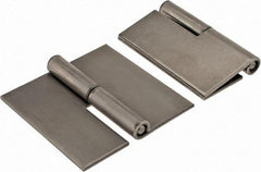Made in USA - 3" Wide x 0.09" Thick, Slip Joint Hinge - Steel, Plain Finish - Benchmark Tooling