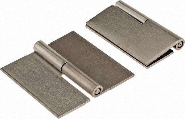 Made in USA - 2-1/2" Wide x 0.075" Thick, Slip Joint Hinge - Stainless Steel, Plain Finish - Benchmark Tooling
