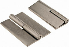 Made in USA - 2" Wide x 0.093" Thick, Slip Joint Hinge - Stainless Steel, Plain Finish - Benchmark Tooling