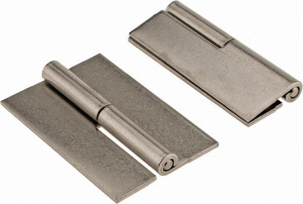 Made in USA - 2" Wide x 0.093" Thick, Slip Joint Hinge - Stainless Steel, Plain Finish - Benchmark Tooling