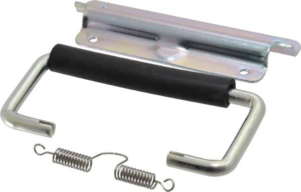 Value Collection - Full Plate Chest Handle with 90° Stop - 5-1/4" Wide x 3-1/4" High, Zinc Plated - Benchmark Tooling