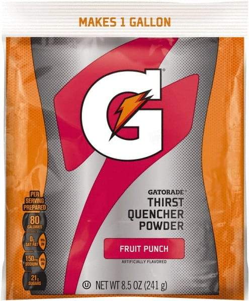 Gatorade - 8.5 oz Pack Fruit Punch Activity Drink - Powdered, Yields 1 Gal - Benchmark Tooling