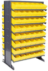 Quantum Storage - 800 Lb Capacity, 24" Deep x 36" Wide x 60" High, Steel Pick Rack - 2 Sides, 96 Red Polystyrene Bins - Benchmark Tooling