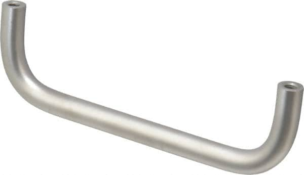 Electro Hardware - 8-32 Internal Thread, 5/16" Handle Diam, Plain Stainless Steel Drawer Pull - 4" Center to Center - Benchmark Tooling