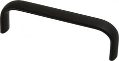 Electro Hardware - 1-1/2" High Oval Handle - Brush Black Anodized, Aluminum, 4-9/16" Center to Center - Benchmark Tooling