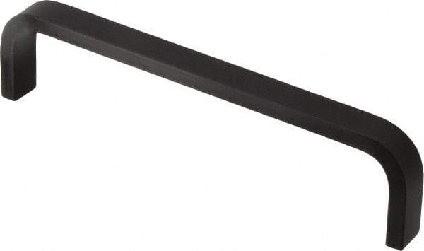 Electro Hardware - 1-1/2" High Rectangular Handle - Black Coated, Aluminum, 6" Center to Center - Benchmark Tooling