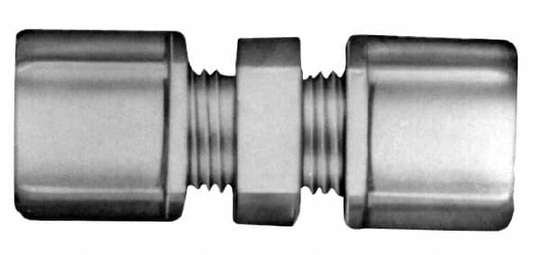 Made in USA - 1/2" Tube OD, Acetal/Celcon Plastic Compression Tube Union - 220°F Max, Plastic Grip - Benchmark Tooling
