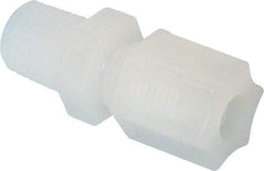 Made in USA - 5/16" Tube OD, Kynar Plastic Compression Tube Male Connector - 1/4 NPT Pipe, 275°F Max, Plastic Grip - Benchmark Tooling
