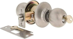 Yale - 1-3/8" Door Thickness, Stainless Steel Entrance Knob Lockset - 2-3/4" Back Set, 2 Cylinder - Benchmark Tooling