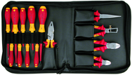 14 Piece - Insulated Pliers; Cutters; Slotted & Phillips Screwdrivers; in Zipper Carry Case - Benchmark Tooling