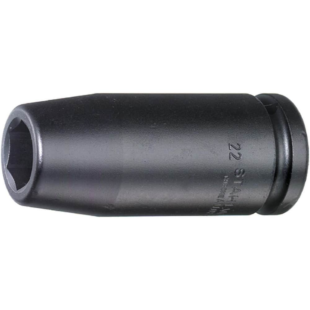 Impact Sockets; Drive Size: 3/4 in; Socket Size (mm): 46; Drive Style: Square; Overall Length (Decimal Inch): 3.9000; Material: Alloy Steel; Finish: Gunmetal; Insulated: No; Non-sparking: No; Deep: Yes; Number Of Points: 6