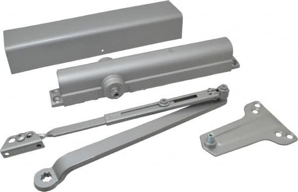 Norton Door Closers - Push & Pull Side Mount, Multi Size Closer Power Operated Damper - Aluminum Finish - Benchmark Tooling