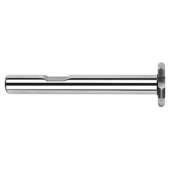 0.7500″ (3/4″) Cutter Diameter × 0.0156″ (1/64″) Radius Carbide Full Radius Large Diameter Deep Keyseat Cutter, 6 Flutes - Exact Industrial Supply