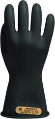 Salisbury by Honeywell - Class 00, Size M (8), 11" Long, Rubber Lineman's Glove - 500 AC Max Use Voltage, 2,500 AC Test Voltage, Black, ASTM D120 - Benchmark Tooling