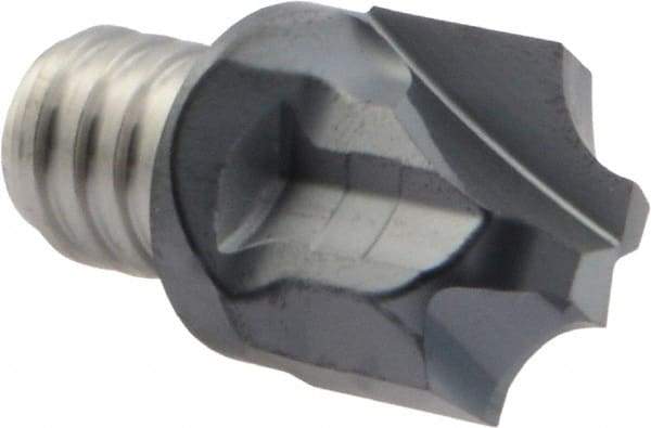 Iscar - MM HR Grade IC908 Carbide Concave Radius Milling Tip Insert - TiAlN Finish, 2 Flutes, 16mm Cutting Diam, 15mm Depth of Cut, 19.1mm Extension, 0.1969" Cnr Rad - Benchmark Tooling