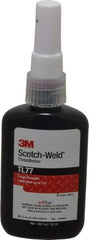 3M - 50 mL Bottle, Red, High Strength Liquid Threadlocker - Series TL77, 24 hr Full Cure Time, Hand Tool, Heat Removal - Benchmark Tooling