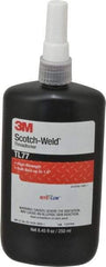 3M - 250 mL, Red, High Strength Liquid Threadlocker - Series TL77, 24 hr Full Cure Time, Hand Tool, Heat Removal - Benchmark Tooling