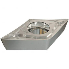 Iscar - DCET3-.002 WF Grade IC907 Carbide Turning Insert - TiAlN Finish, 55° Diamond, 3/8" Inscr Circle, 5/32" Thick, 0.002" Corner Radius - Benchmark Tooling