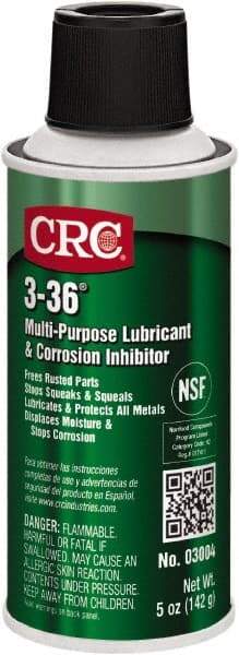 CRC - 6 oz Aerosol Can Lubricant - Clear Blue-Green, -50°F to 250°F, Food Grade - Benchmark Tooling