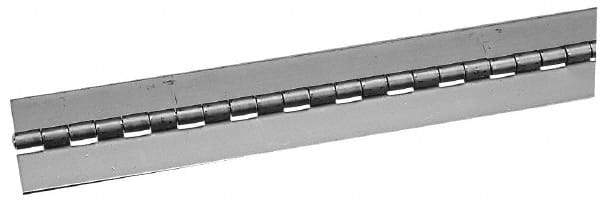 Made in USA - 84" Long x 1.06" Wide, 1/2" Knuckle, Steel Continuous Hinge - 1/8" Pin Diam, 0.06" Thick - Benchmark Tooling