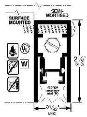 Pemko - Heavy Duty Automatic Door Bottom Sweep - Sponge Neoprene, 2-1/8" High, Dark Bronze Anodized Aluminum Coated - Benchmark Tooling