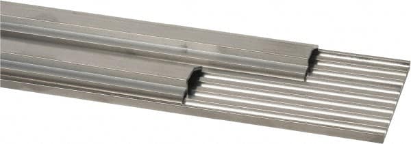 Pemko - 48" Long x 6-3/4" Wide x 1/2" High, Saddle Threshold - Mill Finish Aluminum - Benchmark Tooling