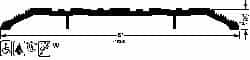 Pemko - 36" Long x 6" Wide x 1/2" High, Saddle Threshold - Gray PemKote Skid Resistant Surface - Benchmark Tooling