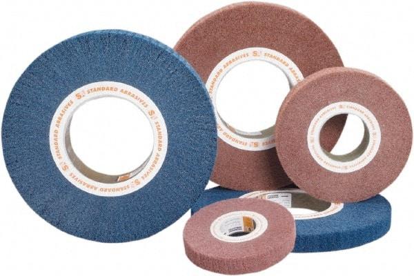 Standard Abrasives - 8 Inch Diameter Aluminum Oxide Unmounted Flap Wheel - 3 Inch Hole, 1 Inch Wide, Density 5, Non Woven, Very Fine Grade, 3,200 Max RPM - Benchmark Tooling