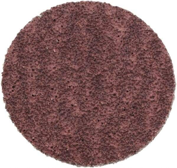 Standard Abrasives - 1" Disc Diam, 80 Grit, Aluminum Oxide Quick Change Disc - Type S Attaching System, Coated, Light Brown, Medium Grade, 40,000 RPM - Benchmark Tooling