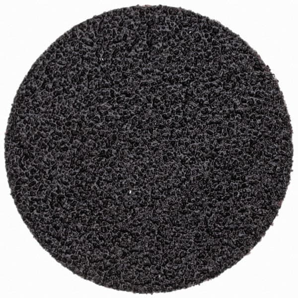 Standard Abrasives - 1-1/2" Disc Diam, 60 Grit, Silicon Carbide Quick Change Disc - Type S Attaching System, Coated, Black, Medium Grade - Benchmark Tooling