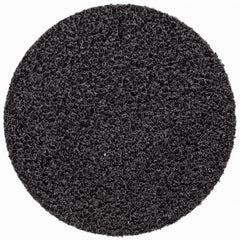 Standard Abrasives - 1-1/2" Disc Diam, 60 Grit, Silicon Carbide Quick Change Disc - Type S Attaching System, Coated, Black, Medium Grade - Benchmark Tooling