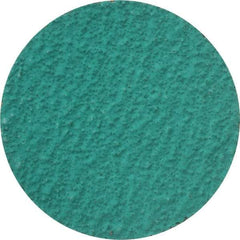Standard Abrasives - 3" Disc Diam, 36 Grit, Zirconia Alumina Quick Change Disc - Type R Attaching System, Coated, Green, Very Coarse Grade, 18,000 RPM - Benchmark Tooling