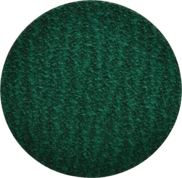 Standard Abrasives - 3" Disc Diam, 60 Grit, Zirconia Alumina Quick Change Disc - Type R Attaching System, Coated, Green, Medium Grade, 18,000 RPM - Benchmark Tooling