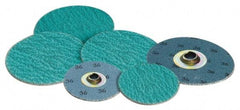 Standard Abrasives - 1" Disc Diam, 36 Grit, Zirconia Alumina Quick Change Disc - Type S Attaching System, Coated, Green, Very Coarse Grade - Benchmark Tooling