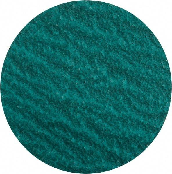 Standard Abrasives - 2" Disc Diam, 80 Grit, Zirconia Alumina Quick Change Disc - Type S Attaching System, Coated, Green, Medium Grade, 20,000 RPM - Benchmark Tooling