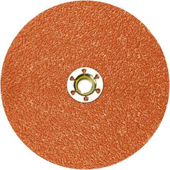 Standard Abrasives - 3" Disc Diam, 36 Grit, Ceramic Quick Change Disc - Type R Attaching System, Coated, Red, Very Coarse Grade - Benchmark Tooling