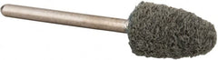 Standard Abrasives - 3/8" Head Diam x 3/4" Thickness, B52, Pointed End, Aluminum Oxide Mounted Point - Blue, Medium Grade, 45,300 RPM - Benchmark Tooling