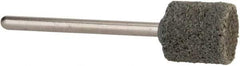 Standard Abrasives - 1/2" Head Diam x 1/2" Thickness, W185, Cylinder End, Aluminum Oxide Mounted Point - Blue, Medium Grade, 34,500 RPM - Benchmark Tooling