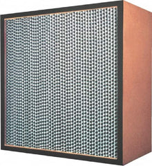 Made in USA - 24" High x 12" Wide 11-1/2" Deep, 99.97% Capture Efficiency, HEPA Air Filter - Microfiber Paper Media, Particle Board Frame, 250 FPM Max, 500 CFM, 220°F Max, Use with Hospitals & Clean Rooms - Benchmark Tooling