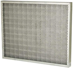 Made in USA - 20" Noml Height x 25" Noml Width x 2" Noml Depth, Permanent Air Filter - Steel, Integrated Steel Frame, 500 Max FPM, 1,750 CFM, For Large Particle Removal Applications - Benchmark Tooling