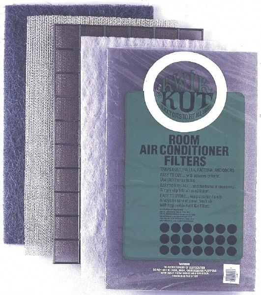 PrecisionAire - 15" High x 24" Wide x 1/2" Deep, Neoprene Coated Natural Hair Air Filter Media Pad - MERV 4, 20 to 30% Capture Efficiency, 60 to 80 Arrestance Efficiency, 300 Max FPM, 180°F Max, Use with Window Air Conditioners - Benchmark Tooling