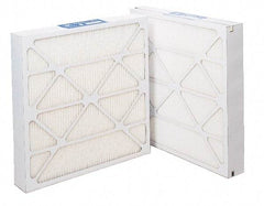Made in USA - 20" Noml Height x 20" Noml Width x 4" Noml Depth, 95% Capture Efficiency, Wireless Pleated Air Filter - MERV 14, Microfiberglass Paper, Integrated Beverage Board Frame, 500 Max FPM, 1,400 CFM, For Any Unit - Benchmark Tooling