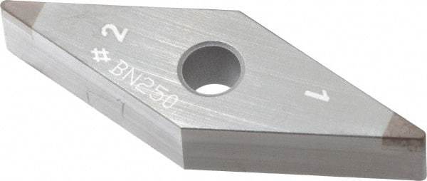 Sumitomo - 2NU-VNGA331 Grade BN250 PCBN Turning Insert - Uncoated, 35° Diamond, 3/8" Inscr Circle, 3/16" Thick, 1/64" Corner Radius - Benchmark Tooling