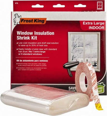 Frost King - 210" Long x 62" Wide, Indoor Shrink Film and Tape Weather Kit Weatherstripping - Clear Plastic - Benchmark Tooling
