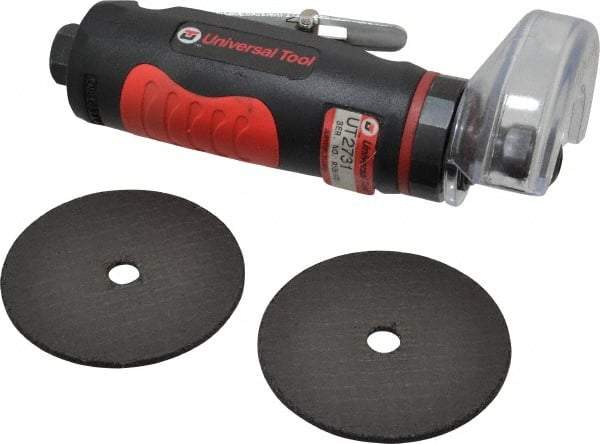 Universal Tool - 2-7/8" Wheel Diam, 22,000 RPM, Pneumatic Cutoff & Cutoff-Grinder Tool - Straight Handle - Benchmark Tooling