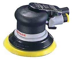 Dynabrade - 12,000 OPM, 18 CFM Air Consumption, Palm Air Orbital Sander - Round Pad, 1/4 NPT Inlet - Benchmark Tooling