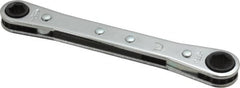 Lang - 1/4" x 5/16" 6 Point Ratcheting Box Wrench - Double End, 4-1/4" OAL, Steel - Benchmark Tooling