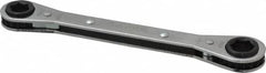 Lang - 7/16" x 1/2" 6 Point Ratcheting Box Wrench - Double End, 6-7/8" OAL, Steel - Benchmark Tooling